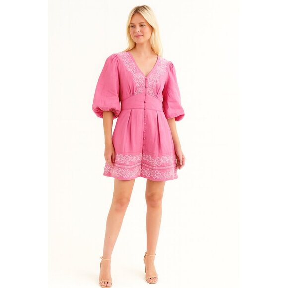 Anna Cate Fleur Mini Dress Large PInk NWT - Picture 1 of 11